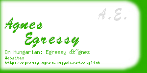 agnes egressy business card